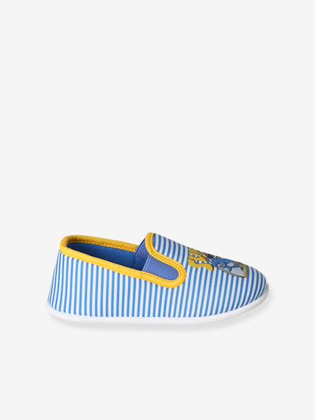Elasticated Slippers in Canvas for Children striped blue - vertbaudet enfant 