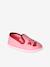 Chausson fille textile élastique rose+rose imprimé+rose pâle - vertbaudet enfant 