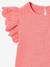 Girls' cotton gauze dress with short embroidered sleeves coral+yellow - vertbaudet enfant 