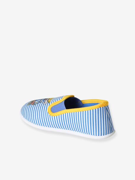 Elasticated Slippers in Canvas for Children striped blue - vertbaudet enfant 