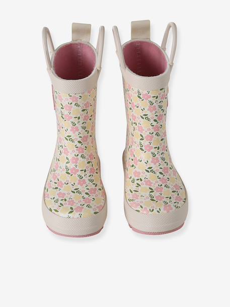 Printed Wellies for Toddlers printed beige+printed blue - vertbaudet enfant 
