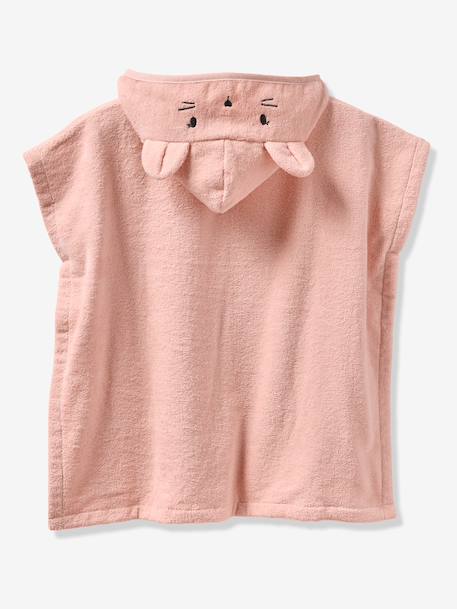 Poncho de bain bébé avec coton recyclé personnalisable Animal beige+ocre+olive+rose pâle - vertbaudet enfant 