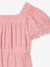 Embroidered Cotton Gauze Jumpsuit blush+sage green - vertbaudet enfant 