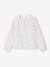 Chemise file gaze de coton imprimée personnalisable blanc imprimé+écru+rose pâle - vertbaudet enfant 
