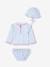 Maillot bain 3 pièces rayures bleu clair - vertbaudet enfant 