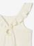 Girl's tank top with frilled straps ecru+sage green - vertbaudet enfant 