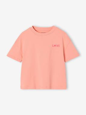 Fille-Tee-shirt fille motif poitrine manches courtes 