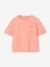 Tee-shirt fille motif poitrine manches courtes abricot+rose bonbon+rouge - vertbaudet enfant 