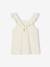 Girl's tank top with frilled straps ecru+sage green - vertbaudet enfant 