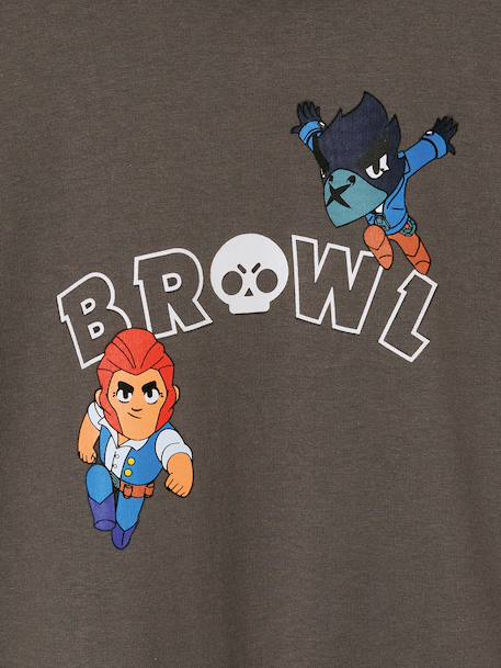 Boys' BRAWL STARS hooded sweatshirt mouse grey - vertbaudet enfant 