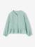 Girl's cotton gauze shirt aqua green+pale pink - vertbaudet enfant 