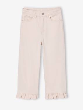 Pantalon fille large à volants - vertbaudet enfant Fille-Pantalon fille large à volants