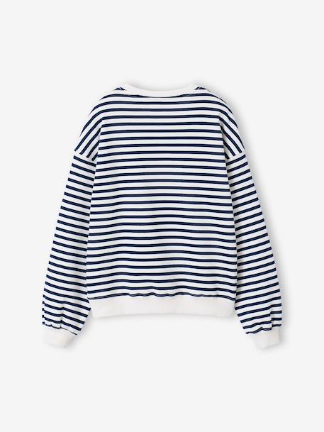 Oversized sweatshirt brown+navy blue+vanilla - vertbaudet enfant 