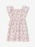 Girl's butterfly sleeve dress coral+ecru - vertbaudet enfant 