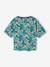 Tropical short-sleeved T-shirt with knot navy blue+pale pink - vertbaudet enfant 