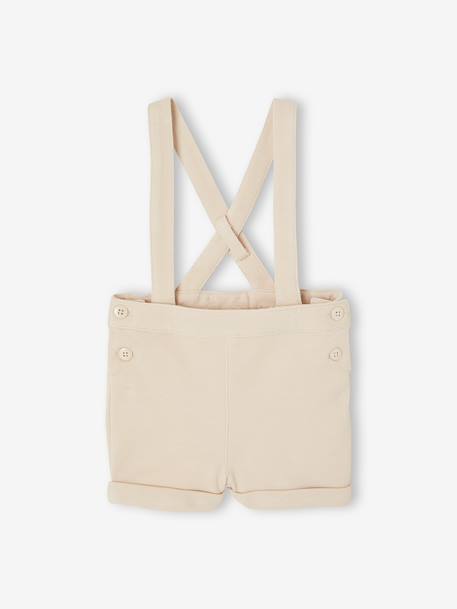 Occasion Wear Outfit: Shirt & Shorts for Babies beige+sage green - vertbaudet enfant 