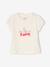Pack of 3 long-sleeved t-shirts for girls - BASICS ecru+striped red - vertbaudet enfant 