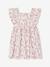 Girl's butterfly sleeve dress coral+ecru - vertbaudet enfant 