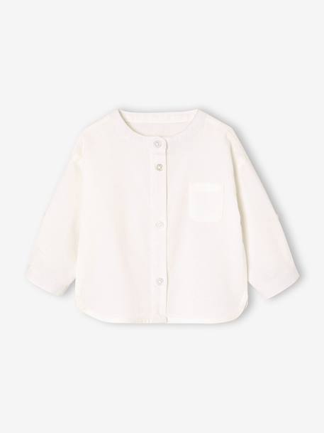 Occasion Wear Outfit: Shirt & Shorts for Babies beige+sage green - vertbaudet enfant 
