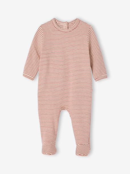 Pack of 3 Organic Cotton Sleepsuits for Babies beige+ecru+sage green - vertbaudet enfant 