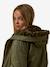 Girl's short parka with leopard lining CYRILLUS green - vertbaudet enfant 