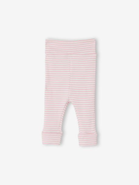 Ensemble bébé body, legging et bonnet rayé rose chiné - vertbaudet enfant 