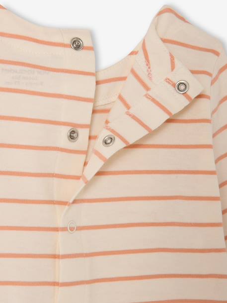 Striped T-Shirt for Girls ecru - vertbaudet enfant 