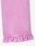 Girl's wide-leg trousers with frills ecru+lilac - vertbaudet enfant 