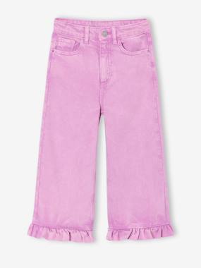 Pantalon fille large à volants - vertbaudet enfant Fille-Pantalon fille large à volants
