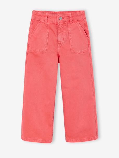 Pantalon fille large MorphogiK medium corail+kaki+vieux rose - vertbaudet enfant 