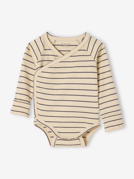 Pack of 3 long-sleeved newborn bodysuits ecru - vertbaudet enfant 