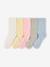Lot de 5 paires de chaussettes à pois fille bois de rose+rose+rose pâle - vertbaudet enfant 