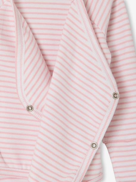 Ensemble bébé body, legging et bonnet rayé rose chiné - vertbaudet enfant 
