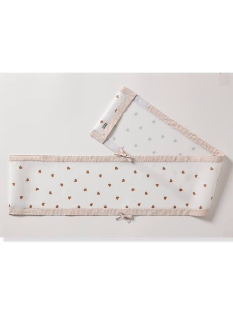Breathable HEARTS Cot Bumper camel - vertbaudet enfant 