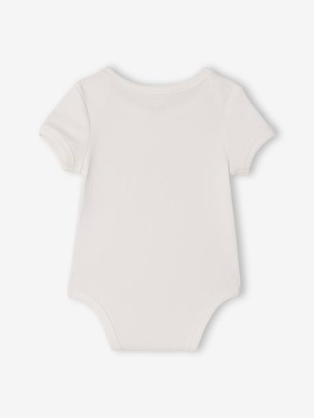 Pack of 3 short-sleeved dog print bodysuits for babies anthracite - vertbaudet enfant 