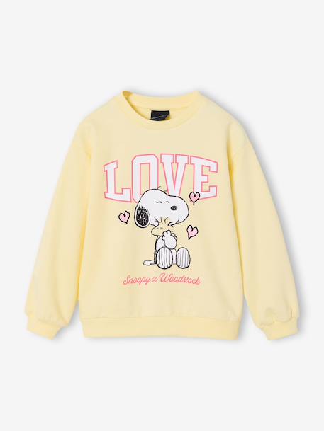 Snoopy girl's sweatshirt pastel yellow - vertbaudet enfant 