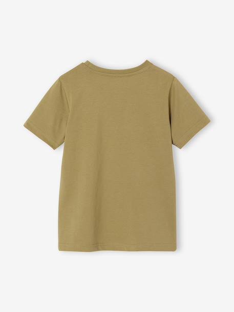 Printed boy's t-shirt aqua green+marl white+medium blue+mint green+ochre+olive+terracotta - vertbaudet enfant 