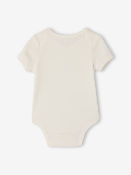 Pack of 3 short-sleeved, convertible bodysuits for boys marl grey - vertbaudet enfant 