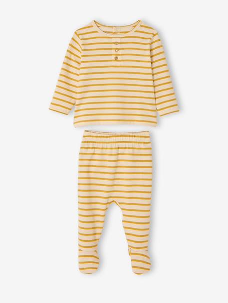 Pack of 2 boys' organic cotton pyjamas yellow - vertbaudet enfant 
