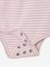 Set of baby bodysuit, leggings and striped beanie marl pink - vertbaudet enfant 