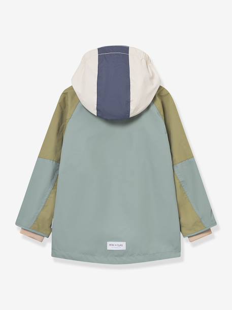 MATVALON MINI A TURE boy's quilted hooded jacket sage green - vertbaudet enfant 
