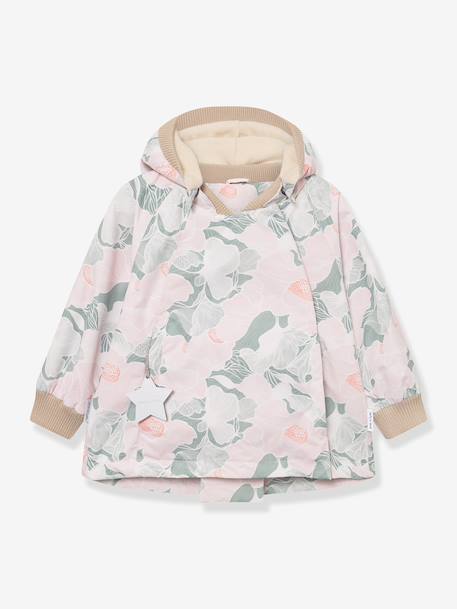 Veste matelassée à capuche bébé MATWIAMI MINI A TURE rose poudré - vertbaudet enfant 