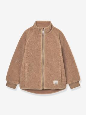 Girls-Coats & Jackets-Teddy fleece jacket with zip for children MATCEDRIC MINI A TURE 
