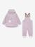 Rain set: waterproof jacket & dungaree trouser for babies MATWAINIS MINI A TURE mauve+tomato red - vertbaudet enfant 