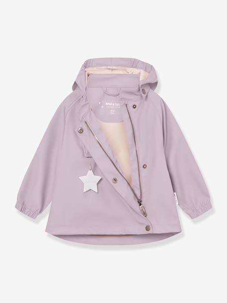 Ensemble de pluie : veste imperméable & pantalon salopette bébé MATWAINIS MINI A TURE mauve+tomette - vertbaudet enfant 