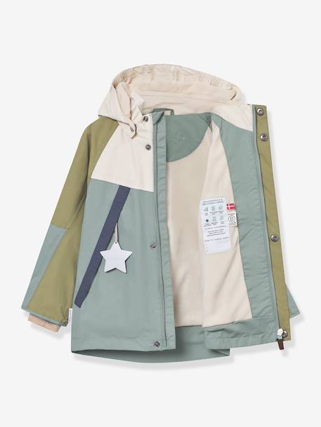 MATVALON MINI A TURE boy's quilted hooded jacket sage green - vertbaudet enfant 