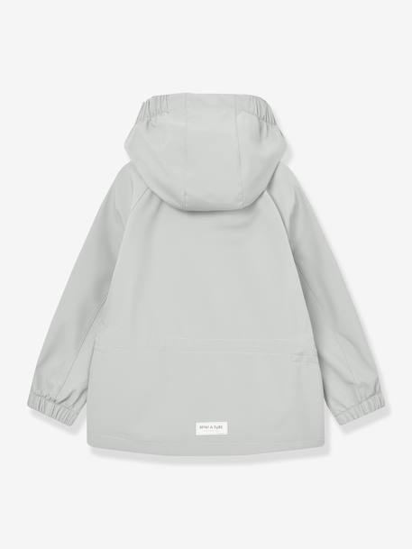MATADEN MINI A TURE baby windproof and water-repellent hooded softshell jacket green+mint green - vertbaudet enfant 