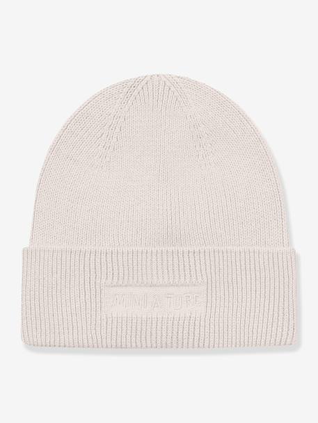 Bonnet tricoté enfant MATBOJE MINI A TURE beige poudré+lilas+tomette - vertbaudet enfant 