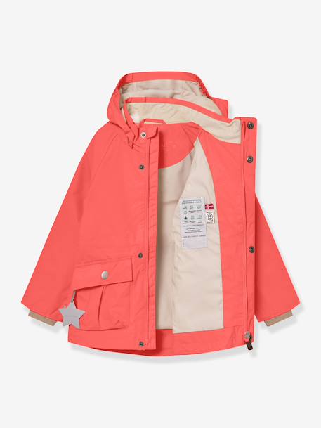 MATALLURE Mid-Season Parka for Girls, MINI A TURE deep blue+navy blue+tomato red - vertbaudet enfant 