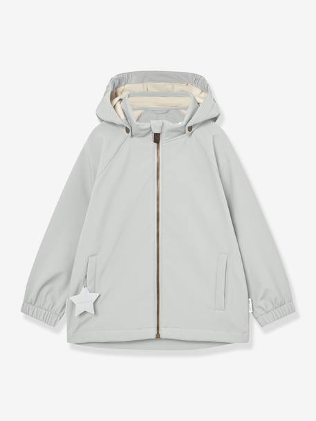 MATADEN MINI A TURE baby windproof and water-repellent hooded softshell jacket green+mint green - vertbaudet enfant 